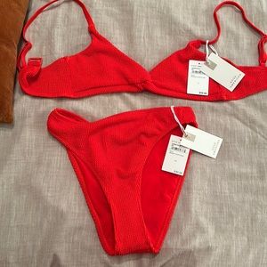 Good American bright poppy swimsuit